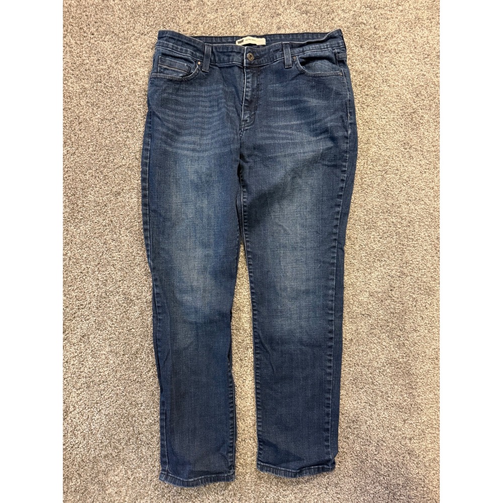 Levi's‎ Mid Rise Skinny Jeans Women's Size 16M Dark Wash Denim Comfort Stretch